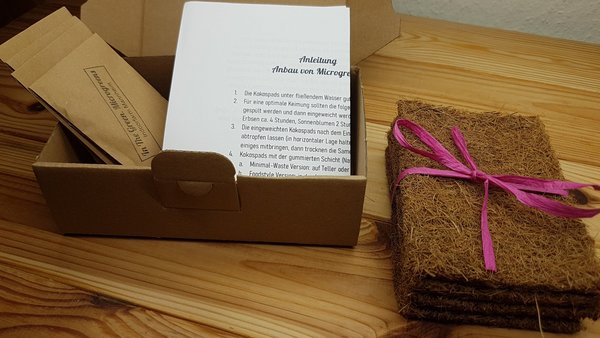 Geschenkbox: Minimal Waste Microgreens Starter Kit. Für alle Verpackungsvermeider